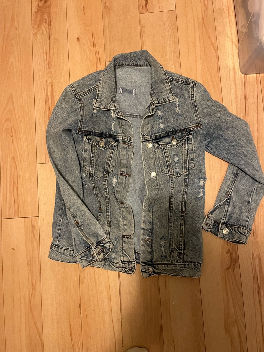 Distressed Light Blue Denim Jacket